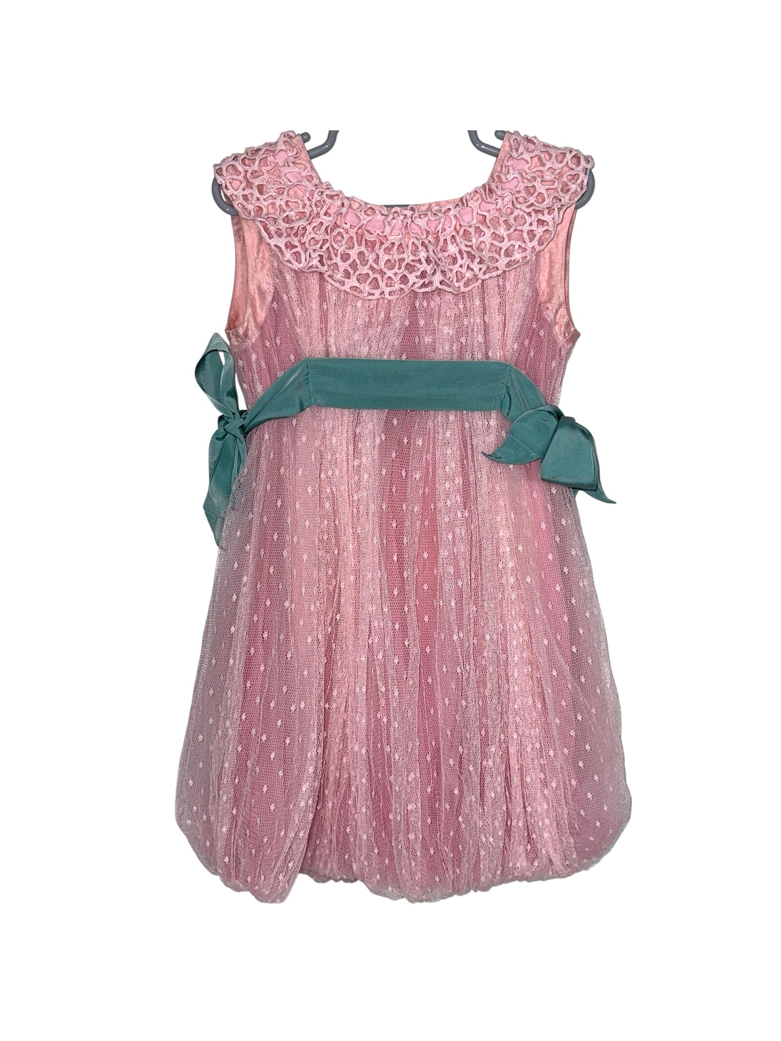 Pinco Pallino Imelde & Stefano Cavalleri Girls Designer Lace Bubble Dress Size 6